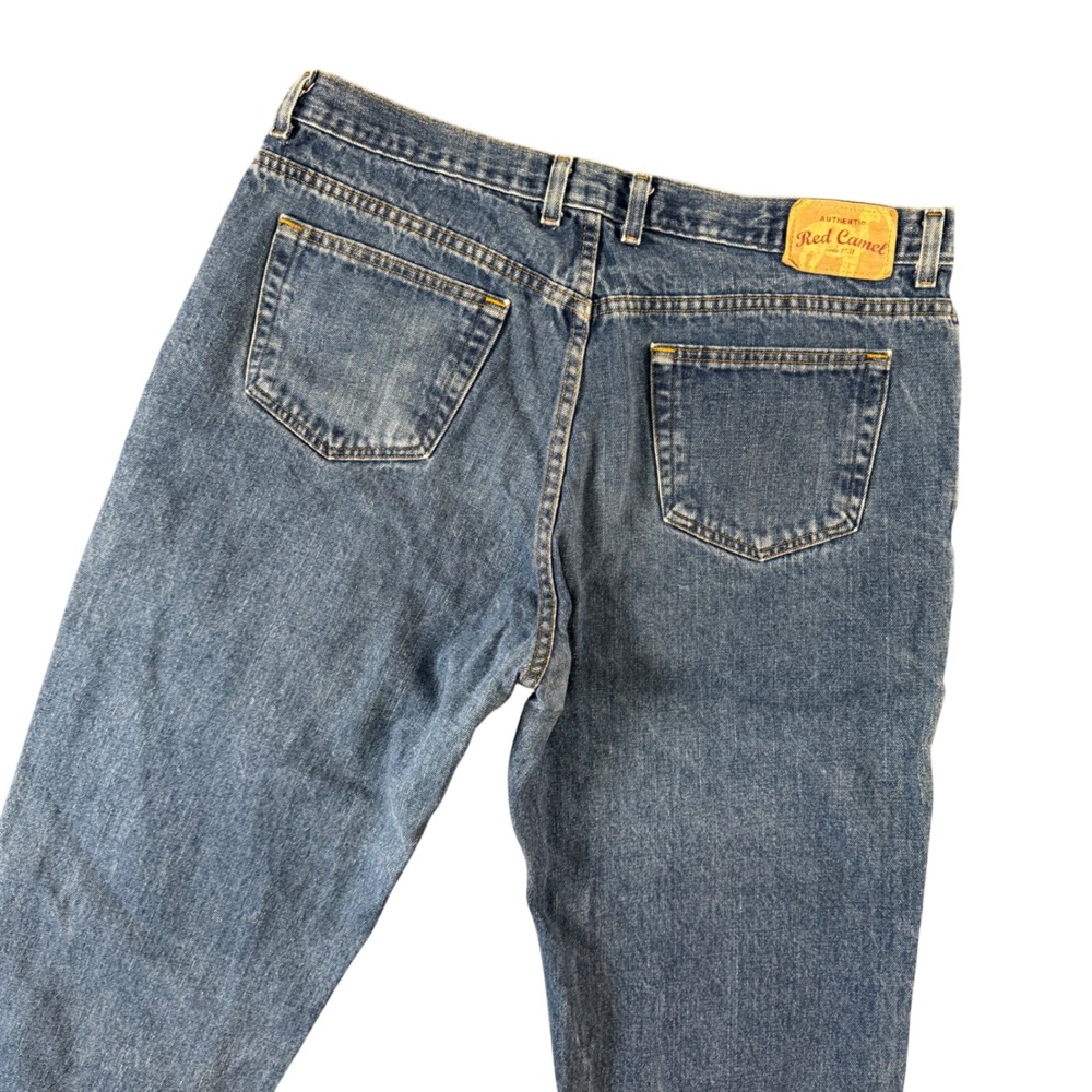 Red Camel Y2K VTG Straight Leg Blue Jeans Mens 38x29 90s‎ Western Workwear Denim